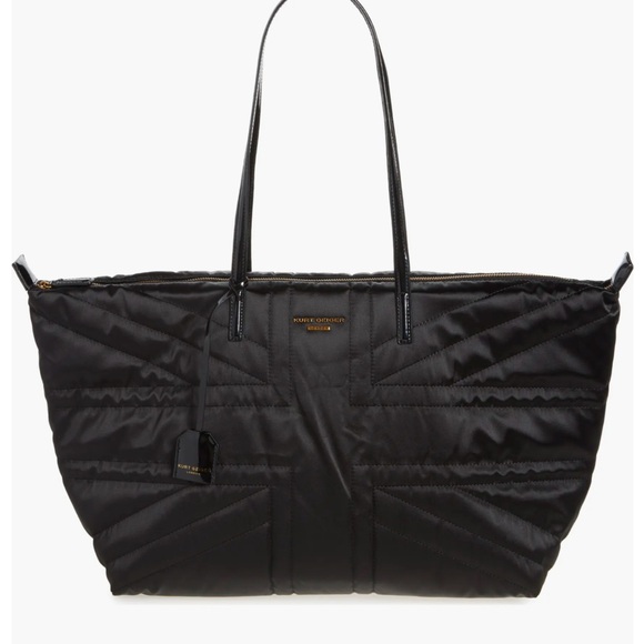 Kurt Geiger Handbags - Kurt Geiger Union Jack Large Shopper Shoulder Tote Bag Black Quilted